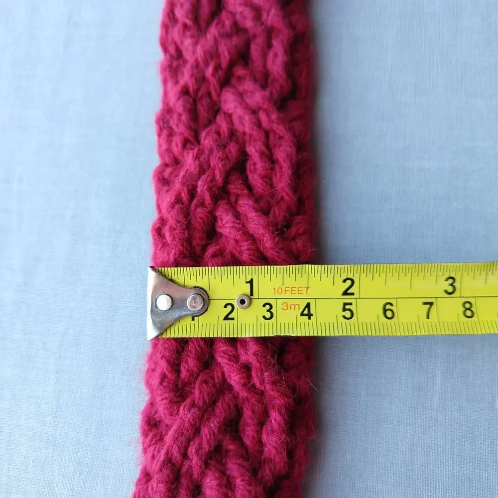 Cardinal Crochet Cable Braided Belt Vintage Maltese buckle gothic tassel premade